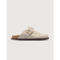 koala bay zuecos sabot plat en daim beige - sonora para mujer