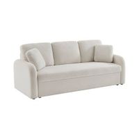 sofa de borreguito 3 plazas crema