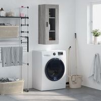 armario de pared  mueble pared gris sonoma 345x34x90 cm cfw740695