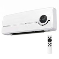 homcom calefactor electrico bajo consumo de pared 2000w con 3 modos pantalla led termostato temporizador y oscilacion blanco   aosom espana