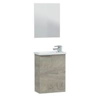 mueble de bano elsa 1 puerta espejo y con lavabo color alaska