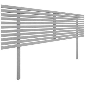 Cabecero De Madera Reciclada Dm Estilo Japones Con Patas 135x115cm Camas 135 - Espigas Gris