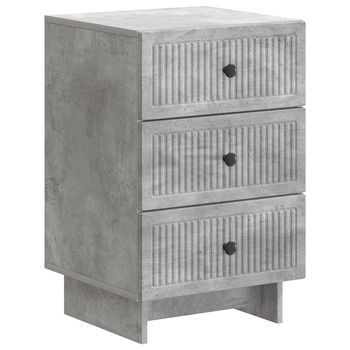 Mesita De Noche 43x41x66,5 Cm Madera - Gris