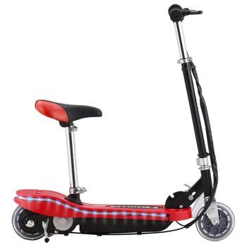 Patinete Para Niños Con Asiento Y Led Rojo 120 W Vidaxl