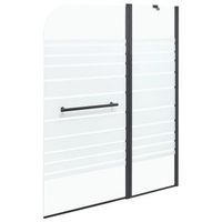 mampara de bano minimalista con puerta de vidrio templado negro 140 x 100 cm tuapi