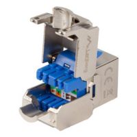 modulo de conector de red lanberg ksfa-3000 cat6a plano ftp azul plata