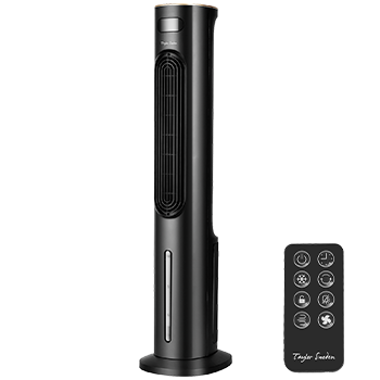 Taylor Swoden Caldwell - Climatizador evaporativo 3 en 1 depósito de agua 6L y mando a distancia. Ventilador de torre, climatizador evaporativo y humidificador en uno. Oscilante, temporizador. 3 modos