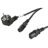 cable de alimentacion lanberg ca-c13c-13cc-0018-bk 2m c13 a cee77 negro