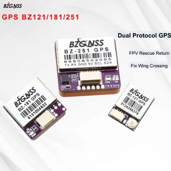 Módulo GPS de Doble Protocolo BZGNSS BZ121 BZ181 BZ251 para Drones FPV, Rescate, Retorno a Casa en Caso de Pérdida de Control