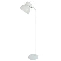 lampara de pie articulado metal blanco pantalla blanco