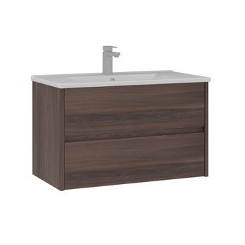 Mueble Para Lavabo  - 85 X 45 X 52 Cm - Nogal Oscuro