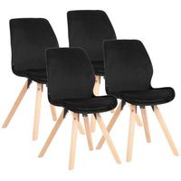 set de 4 sillas luna terciopelo negro 58x49x875 cm clp