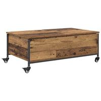 mesa de cafe - mesa de centro - mesa baja madera envejecida 91 x 55 x 32 cm