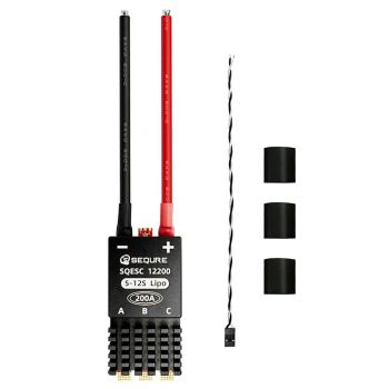 SEQURE SQESC 12200 Controlador de velocidad eléctrico sin escobillas ESC 5-12S Fuente de alimentación 200A Firmware BLHe