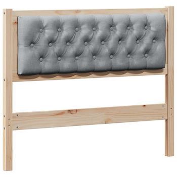Cabecero，panel De Cabecero Otro Marrón Y Gris Claro 100 Cm Madera Maciza De Pino