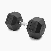 mancuerna hexagonal de goma individual suprfit 325 kg negro