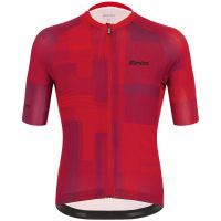 santini karma kinetic jersey - m - red