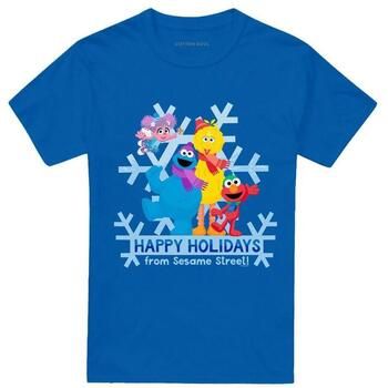 Sesame Street Camiseta Happy Holidays para mujer