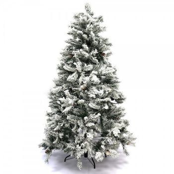 Árbol De Navidad Nevado Blanco Decorado 180 Cm