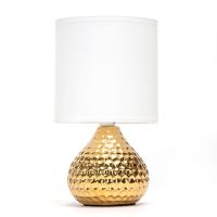 aigostar lampara de mesa de ceramica vintage lampara de mesita de noche con pantalla de tela casquillo e14 max40w luz de noche lampara de sobremesa para dormitorio salon sin bombilla -h235mm