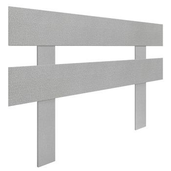 Dhome Cabecero Espigas Gris 90cm Horizontal Estilo Valla Con Patas Madera Reciclada Dm Herrajes Incluidos (90cm Horizontal Valla, Espigas Gris)