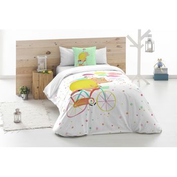 Funda Nórdica Infantil Raindrops 140x200, 100% Algodón. Incluye Funda De Almohada