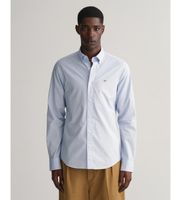 gant para hombre 3000102 camisa slim fit de popelina azul l casual algodon clasico manga larga