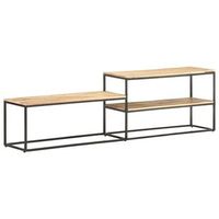 mueble para tv de madera maciza de mango rugosa 180x30x50 cm vidaxl