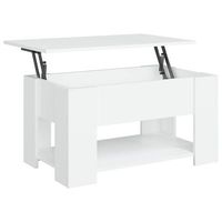mesa de centro madera contrachapada blanco 79x49x41 cm