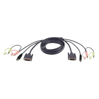 Cable KVM ATEN DVI-D USB Dual Link de 1,8 m Negro