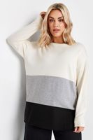 yours jersey de punto bloques de color gris blanco y negro mujer curvy y tallas grandes yours
