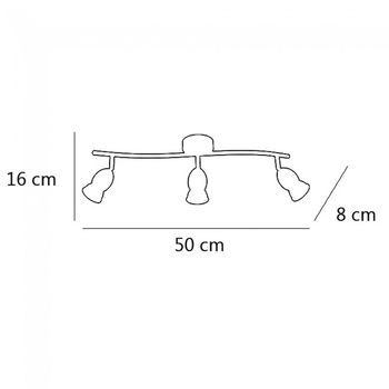 Regleta de techo bala (3 luces)