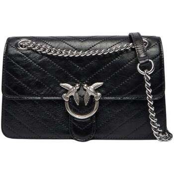 Pinko Bolso Bolso con solapa Love One Light Mini Vitello Wr Negro para mujer