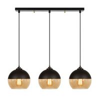 lampara de techo camini-mr-872 miel negro hierro 70x20x116 cm