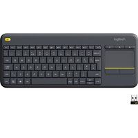 logitech k400 plus wireless keyboard - dark grey grey