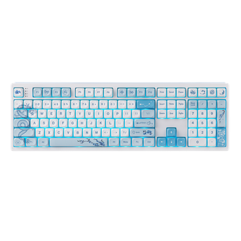 Juego de teclas EPOMAKER X LINDSEYSZN Azure Dragon SZN, 140 teclas, perfil MOA, teclas PBT compatibles con MX para teclados con diseño ANSI/ISO