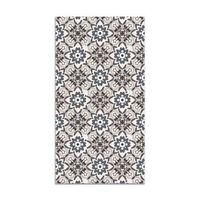 panorama alfombra vinilica azulejo oriental floreada gris 200x200 cm