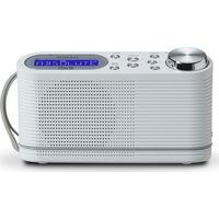 roberts play 10 portable dabr radio - white white