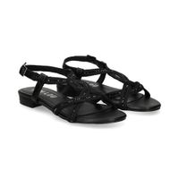 bibi lou sandalias planas mujer - negro talla 39