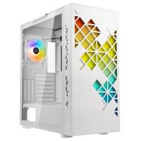 bitfenix tracery cristal templado usb-c argb blanca