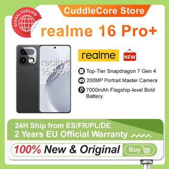 realme 16 Pro Plus 5G Smartphone Versión EU Snapdragon 7 Gen 4 Cámara de 200MP Batería de 7000mAh Pantalla Curva AMOLED de 6.8'' y 144Hz Nuevo