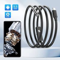 endoscopio usb para telefono android otg camara de inspeccion boroscopica de 55mm con 6 luces led para tipo c