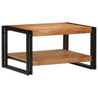 mesa de centro madera maciza de acacia 70x50x38 cm vidaxl