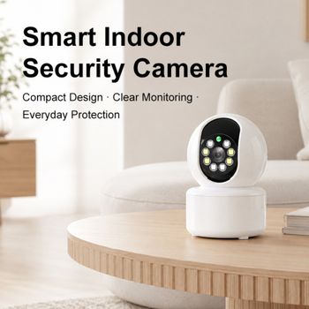 Cámara de Seguridad Interior WiFi con Doble Modo de Visión Nocturna, Detección de Movimiento y Alerta 100 °   Cámara de Vigilancia Gran Angular para Monitoreo de Bebés y Mascotas en el Hogar