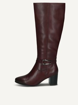 CAPRICE Boots, red, made of Leather with Block heel, Size 37.5