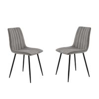 juego de 4 sillas de tela gris cm 45x54 88h