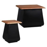 mesa auxiliar de salon sheffield 50x40x50 cm negro womo-design