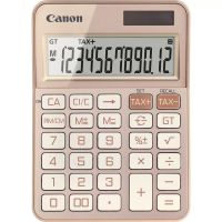 calculadora canon ks-125kb escritorio 12 digitos bateriasolar oro rosa