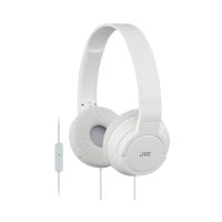 auriculares jvc con cable con microfono integrado blancos y control de volumen