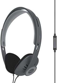 Koss KPH30i Auriculares con Cable y Micrófono, Cascos de Diadema Abiertos, Headphones On Ear, Mando Control en el Cable para Llamadas, Ajustable, Jack de 3,5 mm, Negro